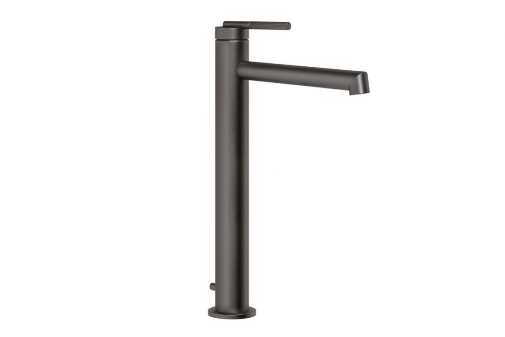 GESSI INGRANAGGIO Смеситель для раковины высокий с длинным изливом, с ДК, Black Metal Brushed PVD арт. 34788