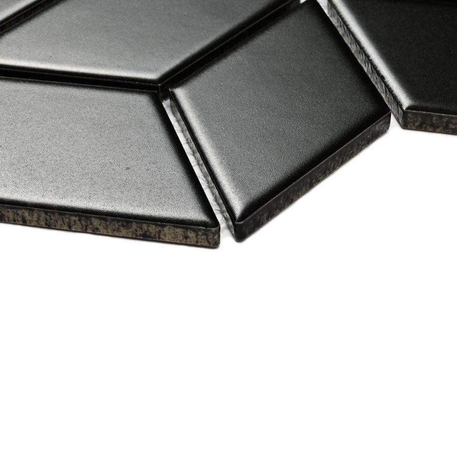 Плитка декоративная керамическая Landa Black matt/Ланды чёрный матовый 6*48*48 267.4*309 арт. 90305