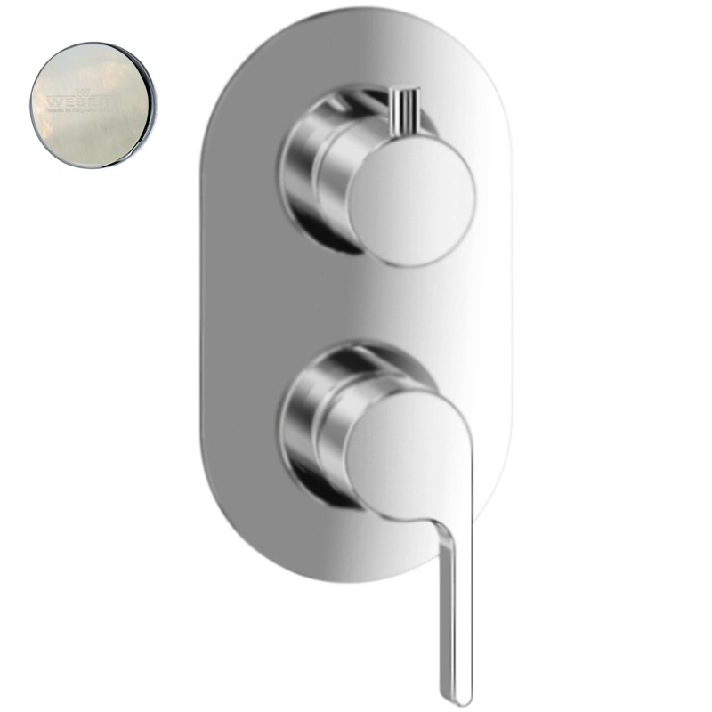 Смеситель для душа встраиваемый Webert DoReMi DR860101345, никель арт. 165906