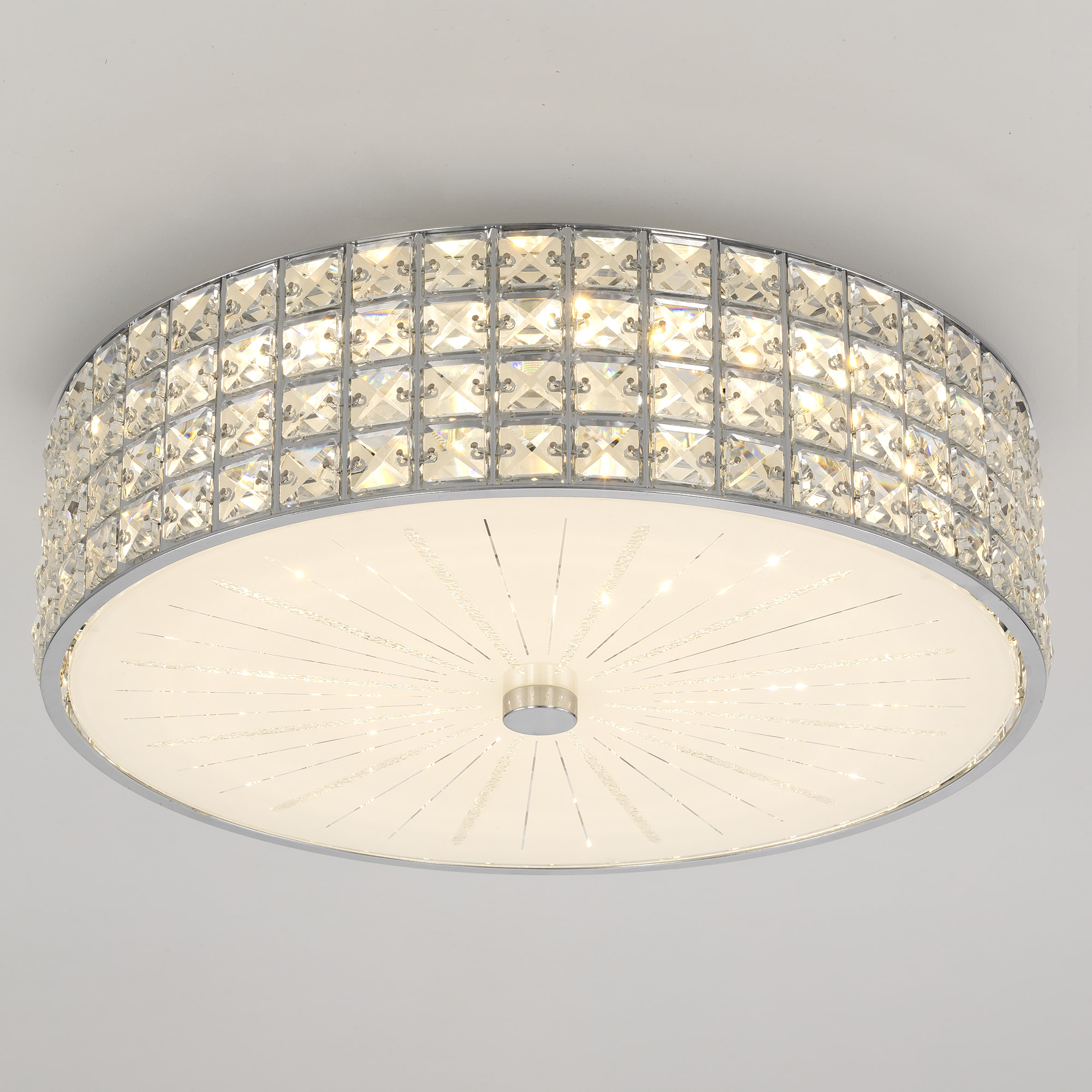 Citilux Портал CL32415G1 LED RGB Люстра хрустальная с пультом Хром арт. 89018