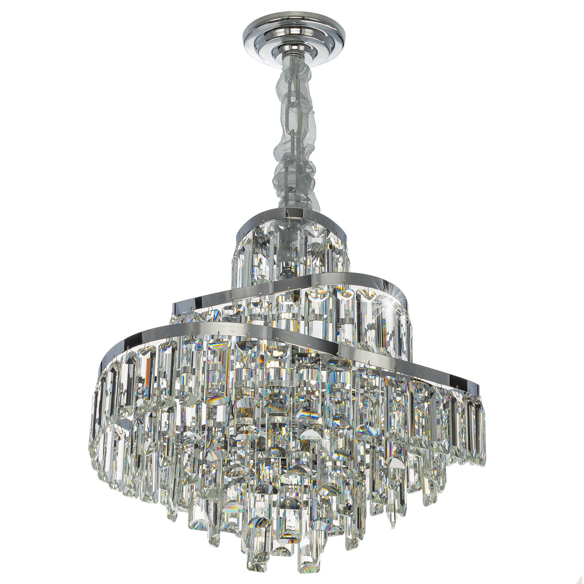 Citilux NAIAD CL315151 Люстра хрустальная подвесная Хром арт. 89472