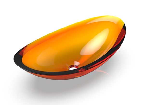 KNIEF CHARM SHAPE Раковина накладная 581x331x169 мм без перелива, без отверстия, хром/60 Citrin арт. 36956