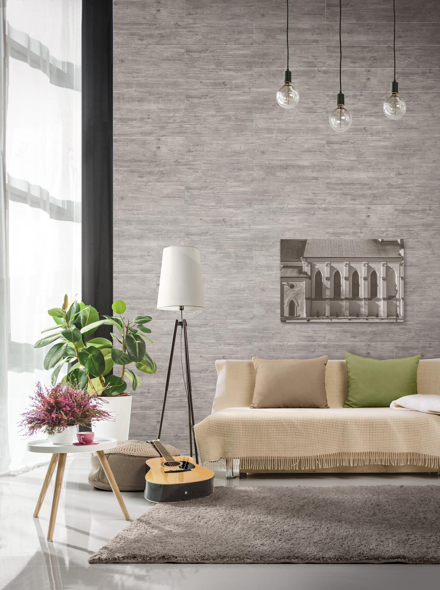 Плитка Идальго Хоум Граните Натура Дуб Серый 1200x195 SR (1,638 кв.м) арт. 53488