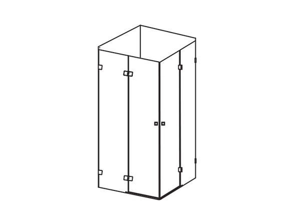 RAVAK BSRV4-100 Душевой уголок типа Brilliant, H195х983-995x983-995 см, хром/Transparent арт. 32649