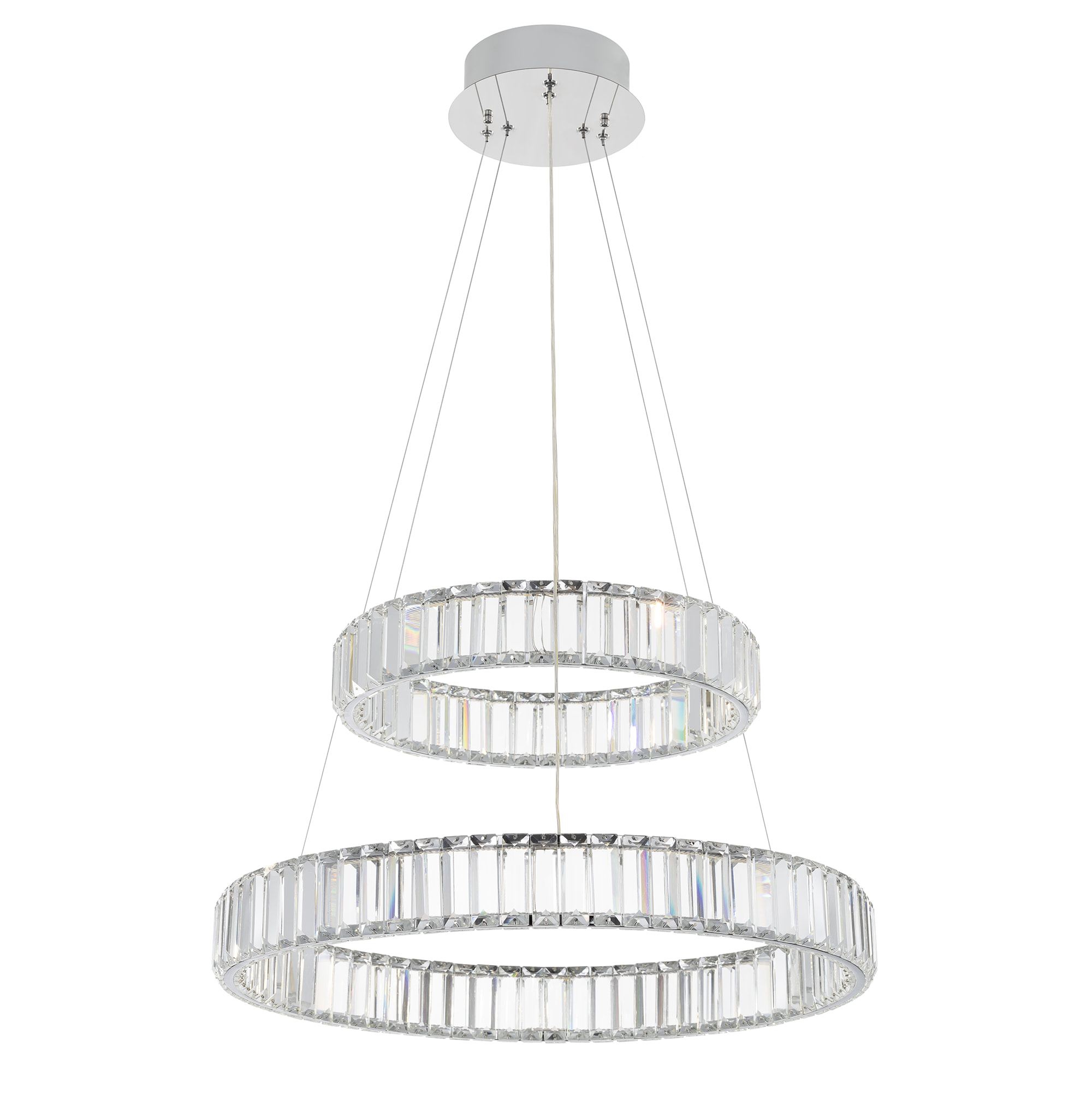 Citilux Чезаре CL338261 LED Люстра хрустальная с пультом Хром арт. 89039