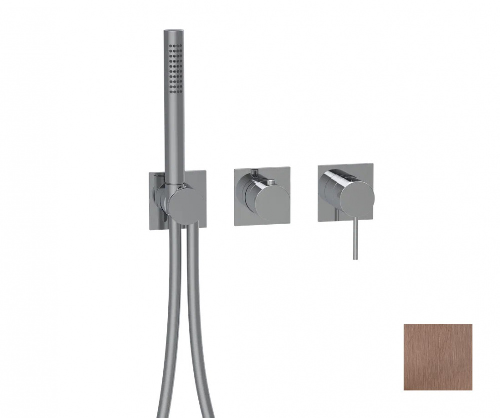 ALMAR MODULAR Внешняя часть смесителя для душа на 2 или 3 потребителя, CO PVD Brushed Copper арт. 40154