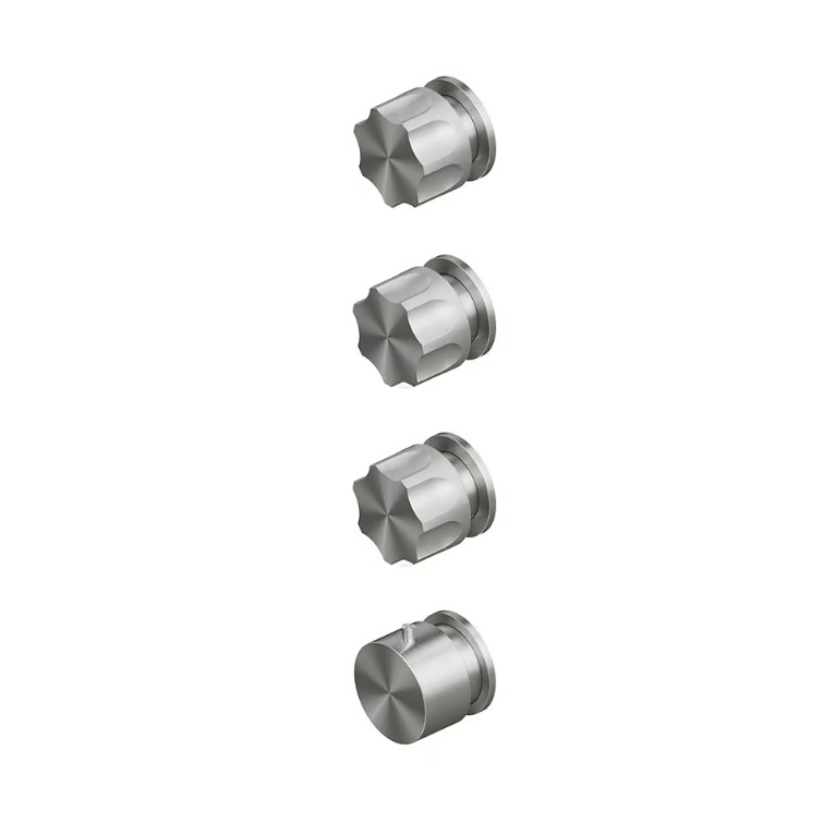 QUADRO DESIGN SOURCE Смеситель термостатический с 3 запорными вент, AISI316L Brushed Stainless Steel арт. 40091