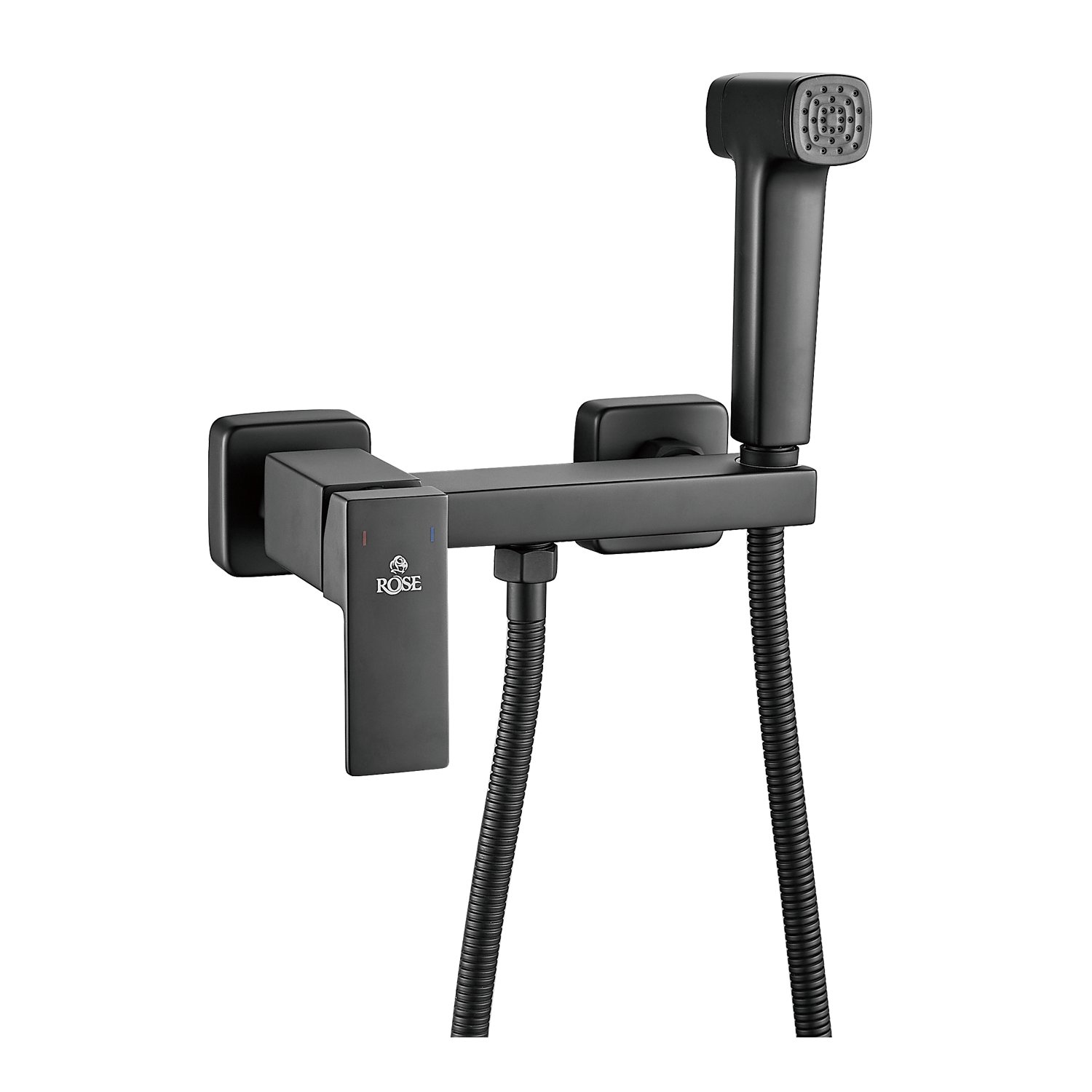 Гигиенический душ со смесителем Rose R2805H-1, черный арт. 189215