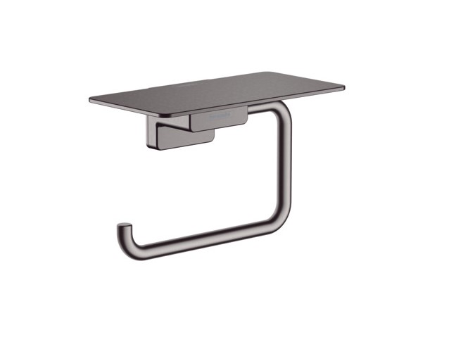 HANSGROHE AddStoris Держатель рулона с полкой, Матовый черный хром арт. 30604