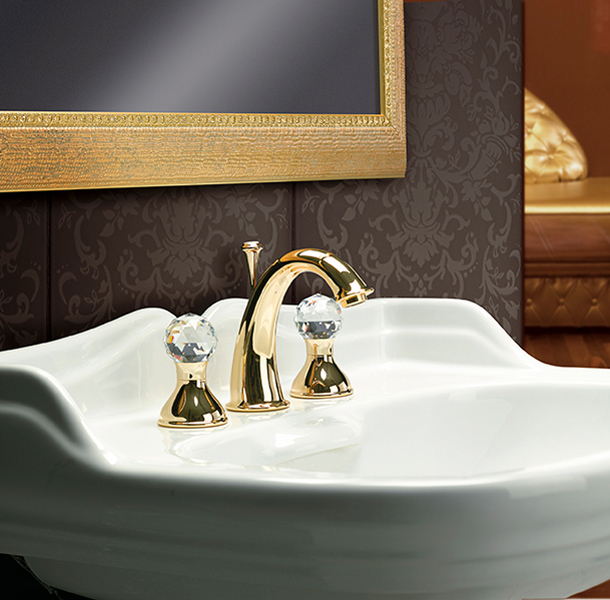 Смеситель для раковины Webert Karenina KA750101010, золото арт. 161899
