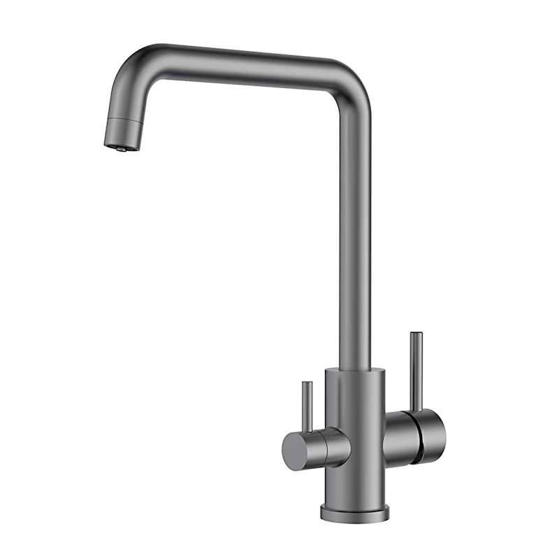 Смеситель для кухни с подключением фильтра Voda Kitchen FW519GM, оружейная сталь арт. 171750