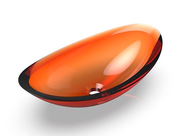 KNIEF CHARM SHAPE Раковина накладная 581x331x169 мм без перелива, без отверстия, хром/70 Jaspis арт. 36957