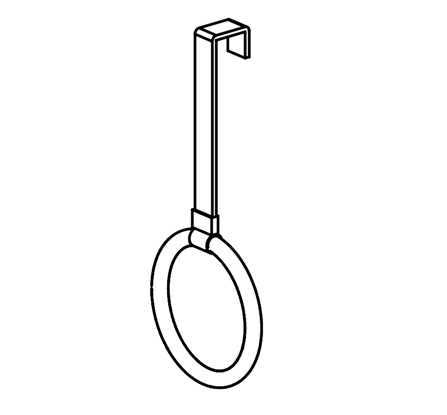 GAMADECOR CICLO Держатель для полотенец монтаж на планку, 16x36x4 см, Metal/Piel арт. 31222