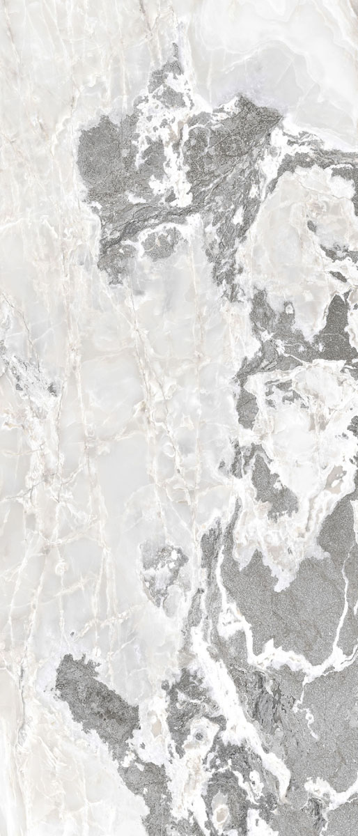 Керамогранит  ONYX&MORE WHITE BLEND GLO 6MM R 120x280 арт. 84014