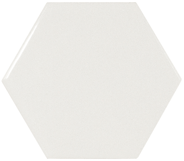 Equipe Scale Настенная керамическая плитка Hexagon White 10.7x12.4 глазурованный глянцевый арт. 71036