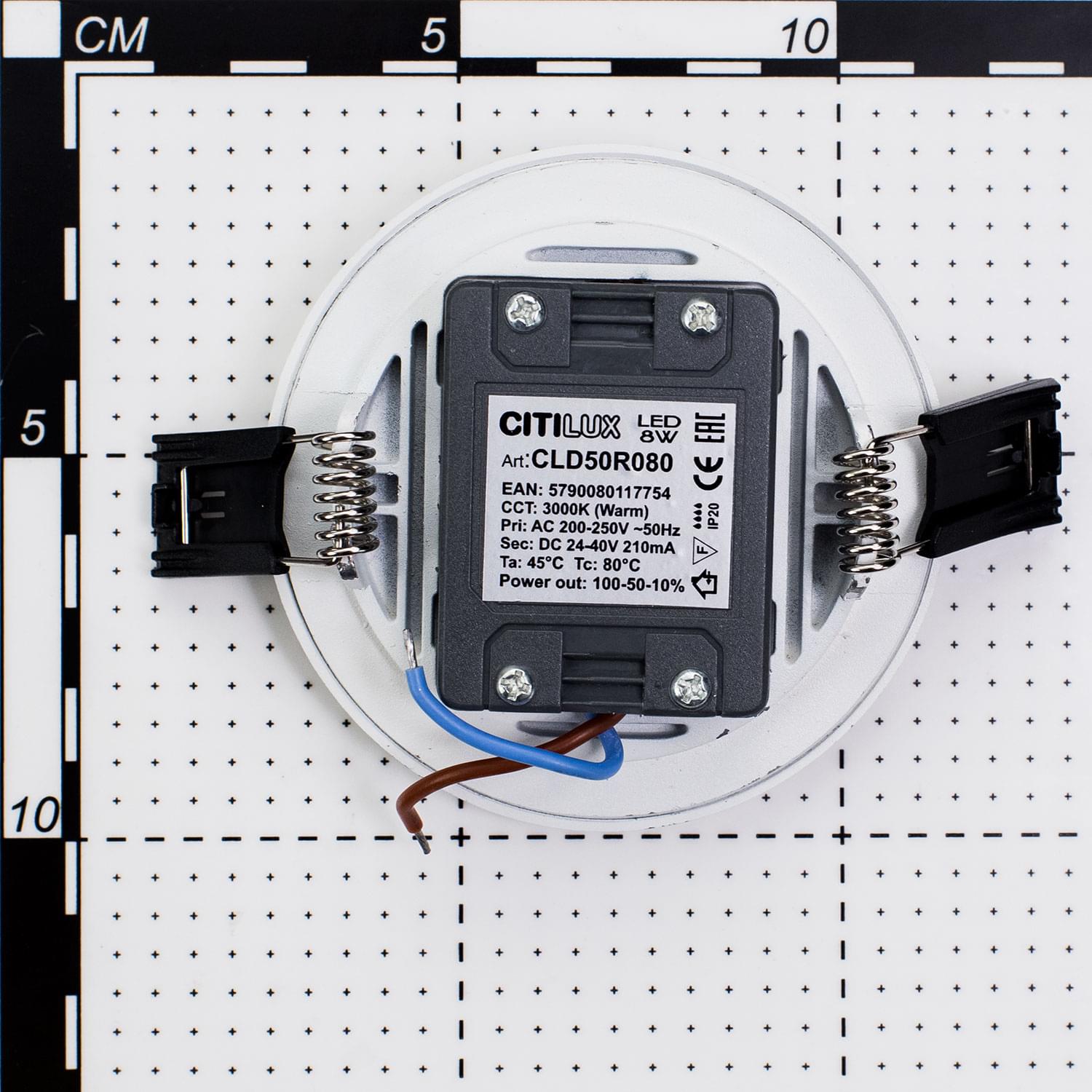 Citilux Омега CLD50R080 LED Встраиваемый светильник с диммером Белый арт. 88030