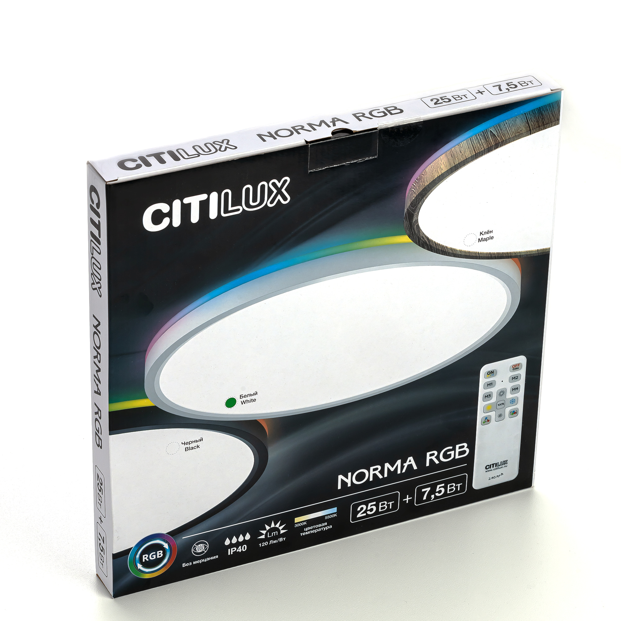 Citilux NORMA CL749320 LED RGB Светильник с пультом Белый арт. 89456