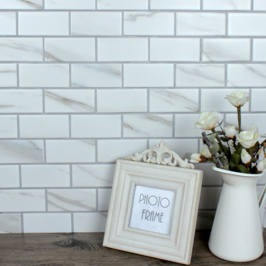 Плитка керамическаядекоративная Brick Calacatta Gold 6.5*295.5*291 45*95 арт. 90353