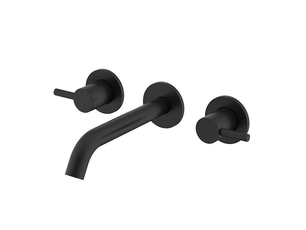 NEMO ROUND Смеситель из стены для раковины на 3 отверстия, MATTE BLACK арт. 35534