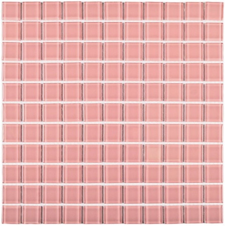 Плитка декоративная стеклянная Pink glass/Розовое стекло 4*25*25 300*300 арт. 90556