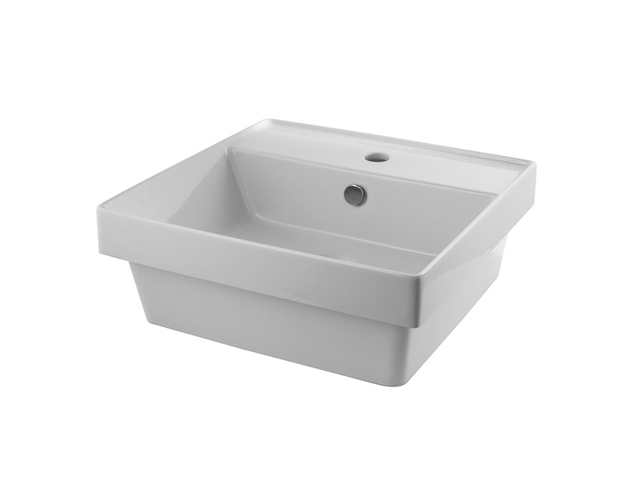 NOKEN PURE LINE Раковина встраиваемая с переливом 45х44 см, белый арт. 36637