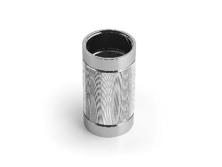 BERTOCCI OFFICINA 01 Cтакан настольный, хром/белый арт. 30782