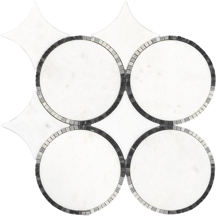 LANTIC TEMPO CIRCLE WHITE 29.9х29.9 G-146 арт. 41179