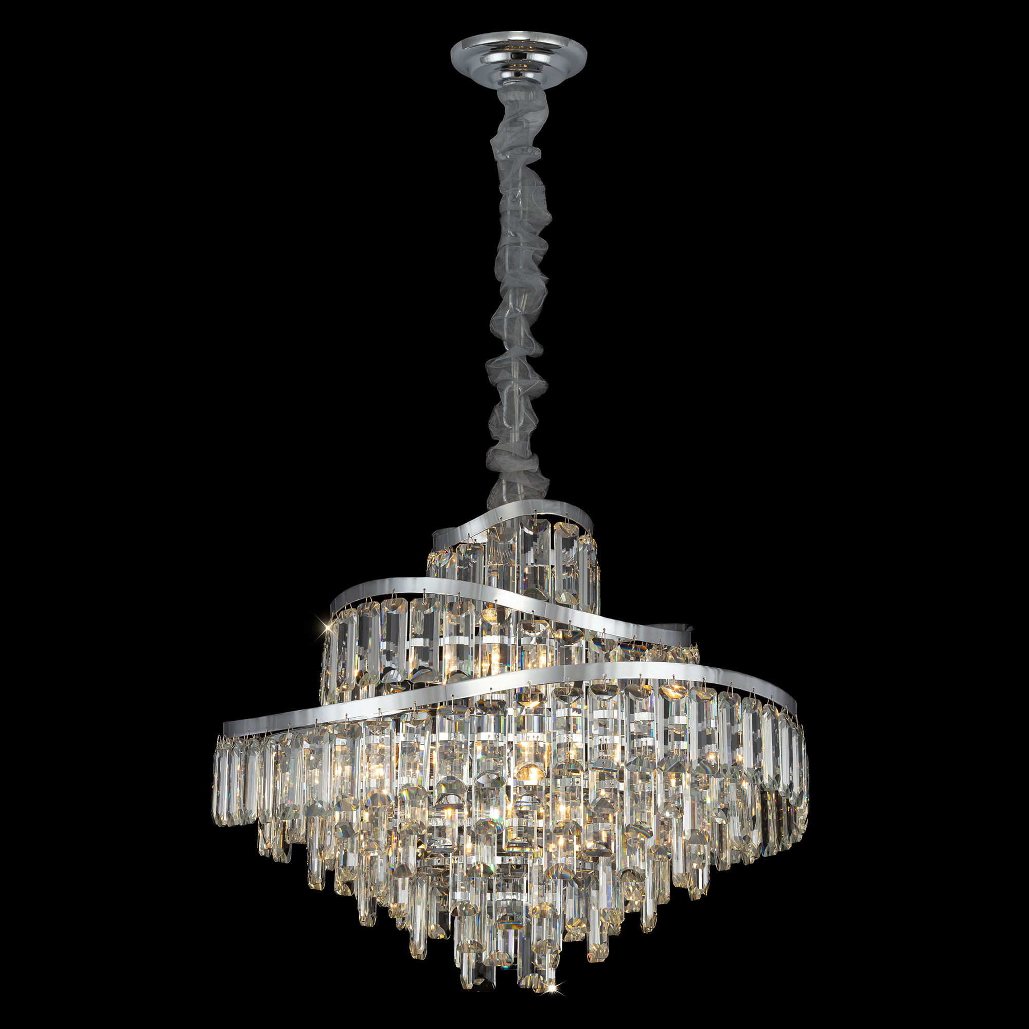 Citilux NAIAD CL315161 Люстра хрустальная подвесная Хром арт. 89517