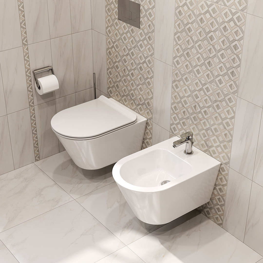 Унитаз Plaza Modern/Плаза Модерн подвесной безободковый, белый глянцевый арт. 55689