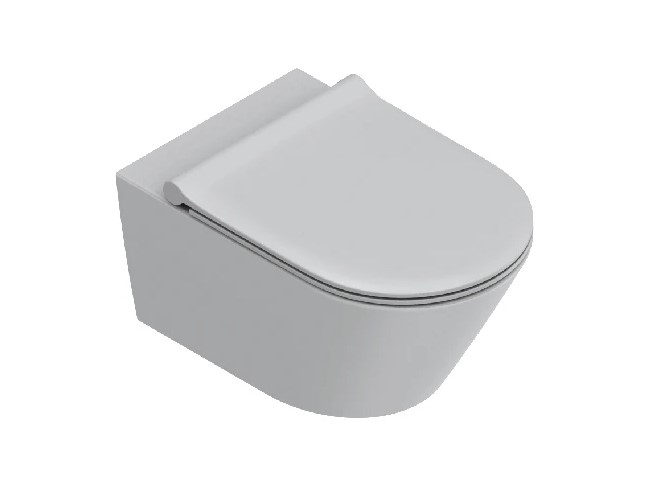 CATALANO ZERO Унитаз подвесной 55х35, безободковый Silentech, Cataglaze+ Cemento матовый арт. 89899