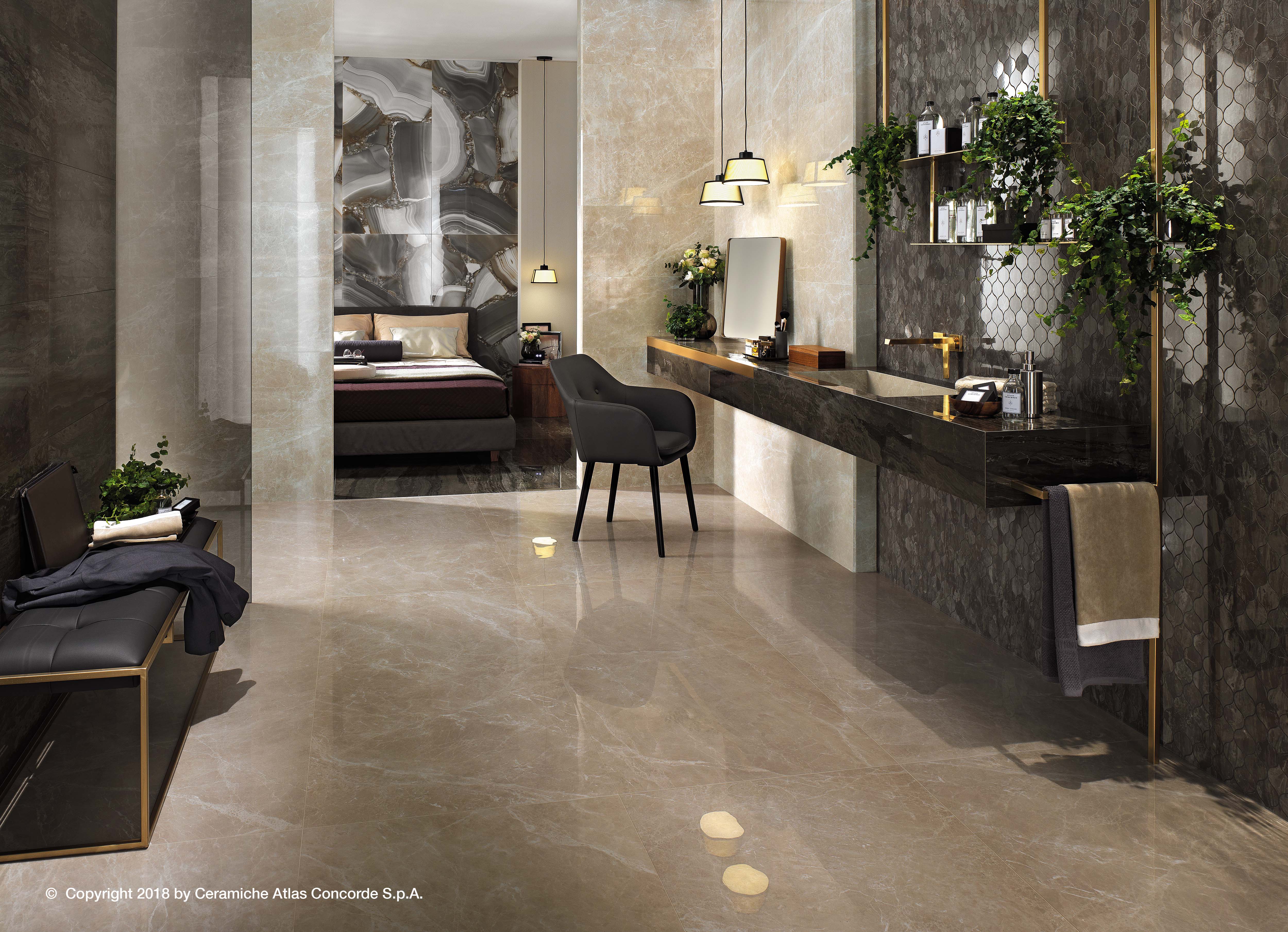 Плитка Marvel Edge Absolute Brown 45x90 Lappato (1,215 кв.м) арт. 52231