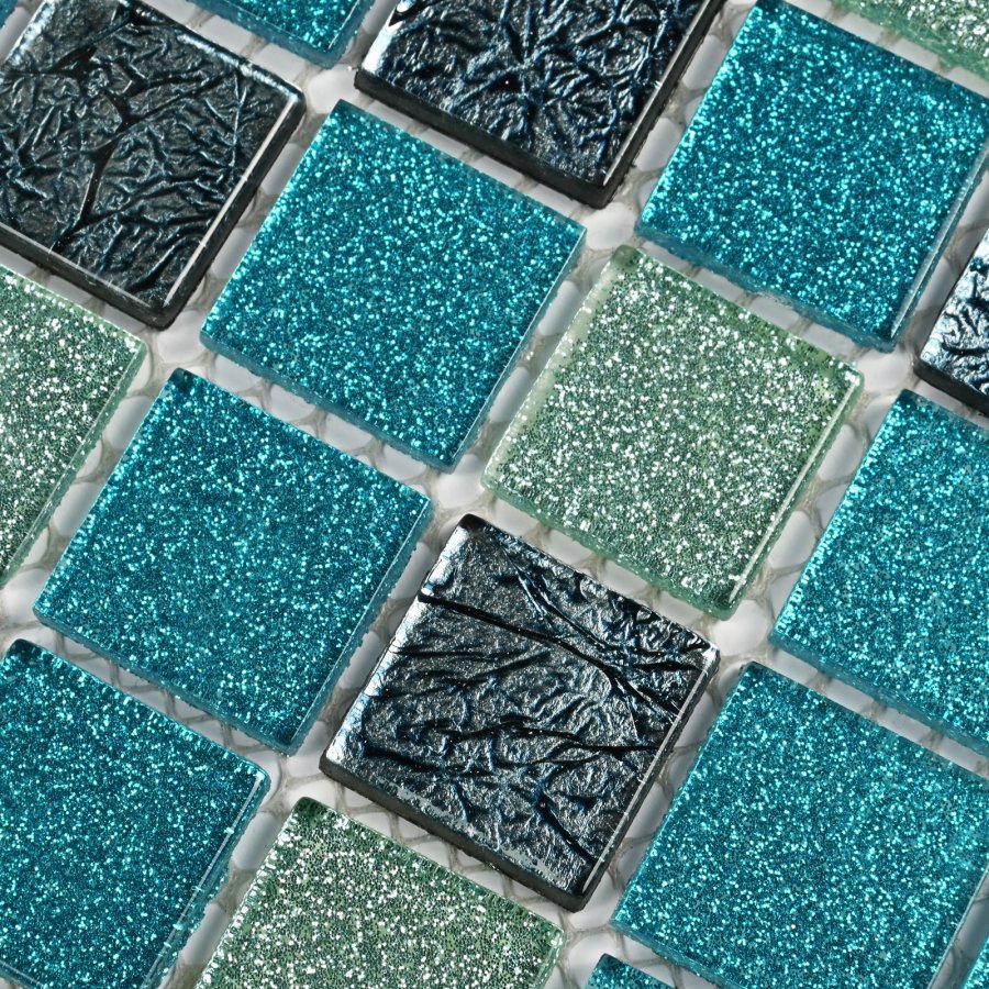 Плитка декоративная стеклянная Breeze/Бриз 4*25*25 300*300 арт. 90648