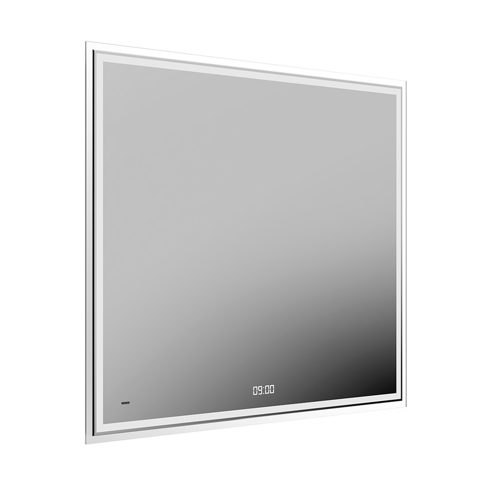 TE.mi.90 Зеркало Tecno/Текно c LED 90 с подсветкой, с функцией антизапотевание, белый глянцевый арт. 125239