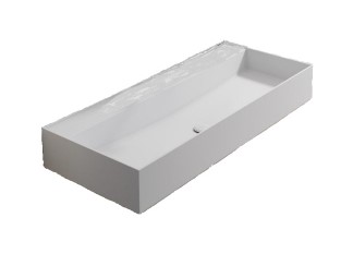 VERONA STYLE Раковина “Cube” 90х46 см, 1отв., БЕЗ перелива, БЕЗ ДК, Solid Cast белый матовый арт. 37122
