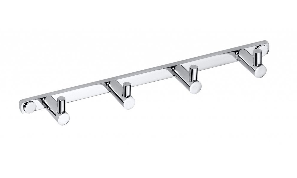 BEMETA OMEGA Вешалка-планка с 4-мя крючками 270x25x40 мм, хром арт. 30490