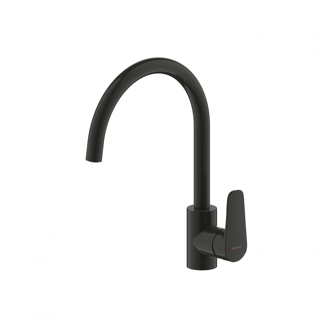 Смеситель для кухни Bravat Source F7173218BW-ENG, черный арт. 169997