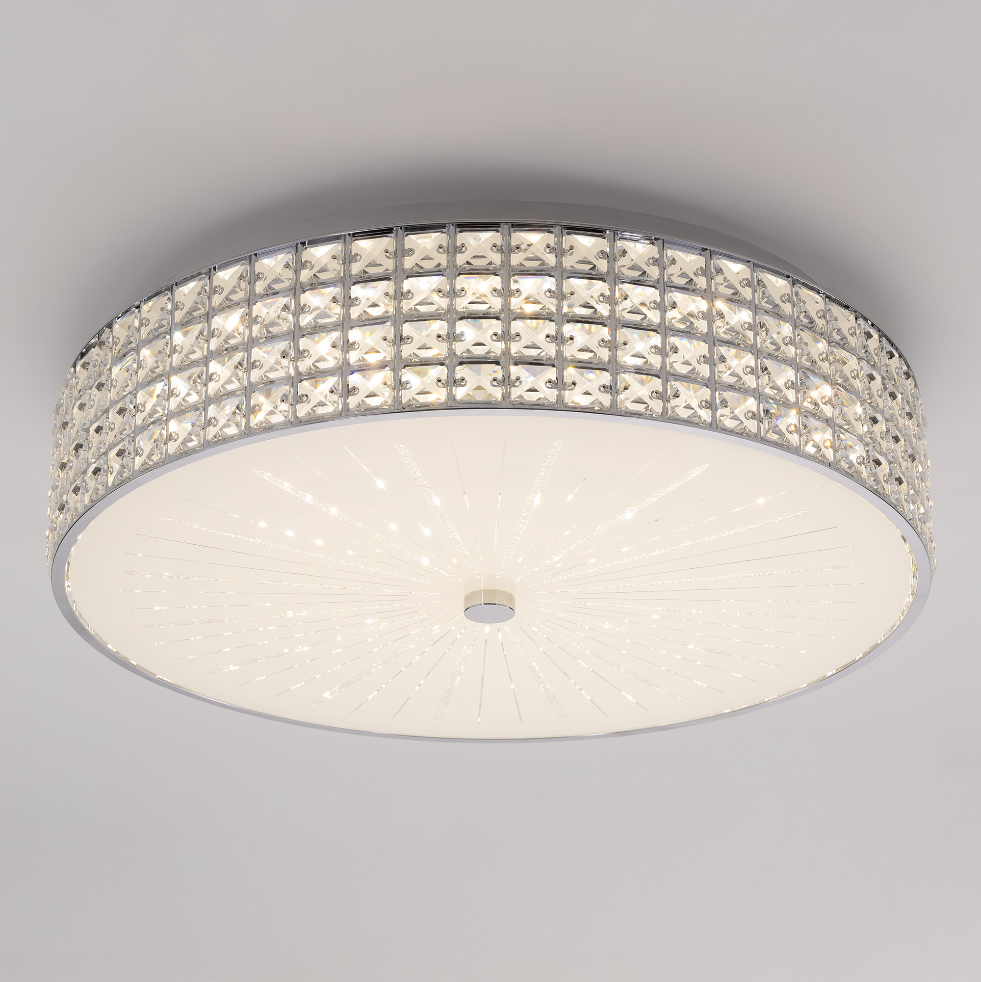 Citilux Портал CL32418G1 LED RGB Люстра хрустальная с пультом Хром арт. 89027