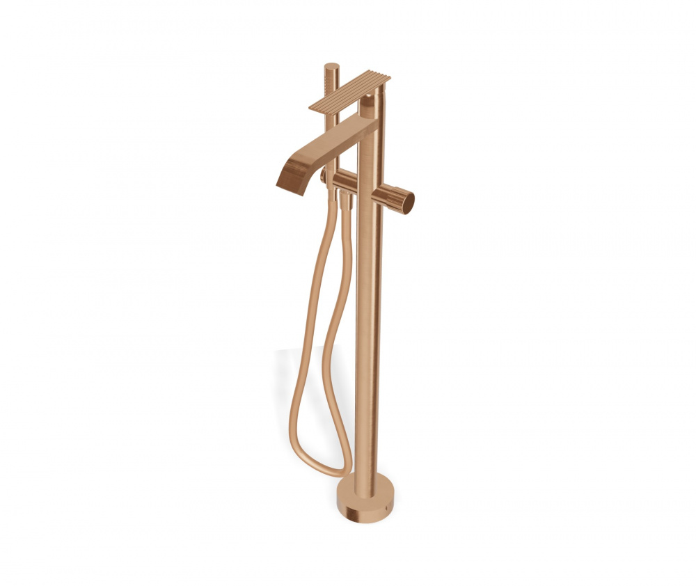 TREEMME IOS Смеситель напольный для ванны с ручным душем, SZ Brushed rose gold арт. 39479