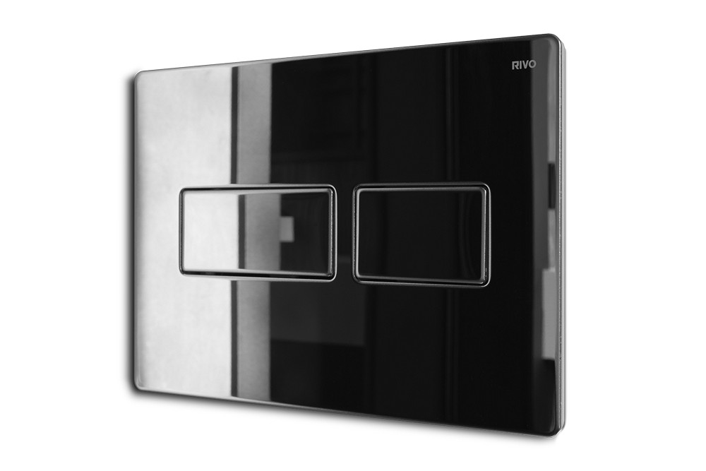 RIVO Touch Lux Панель двойного смыва металлическая для баков RIVO Set A, Хром глянцевый арт. 161570