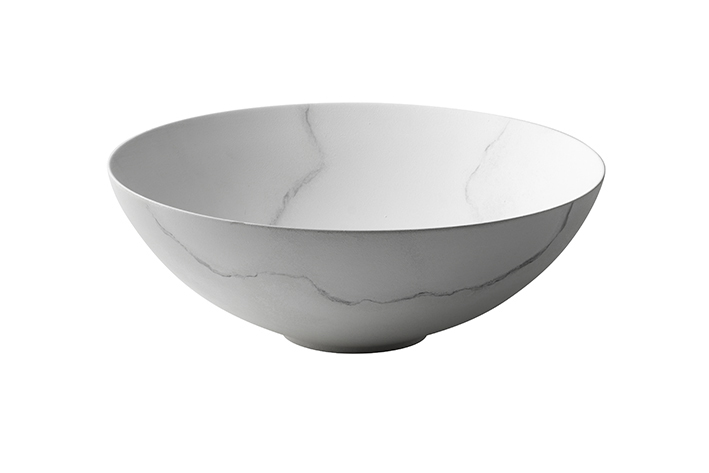 NOKEN SLENDER Раковина на столешницу Ø40 см, БЕЗ перелива, с ДК, carrara marble арт. 37037