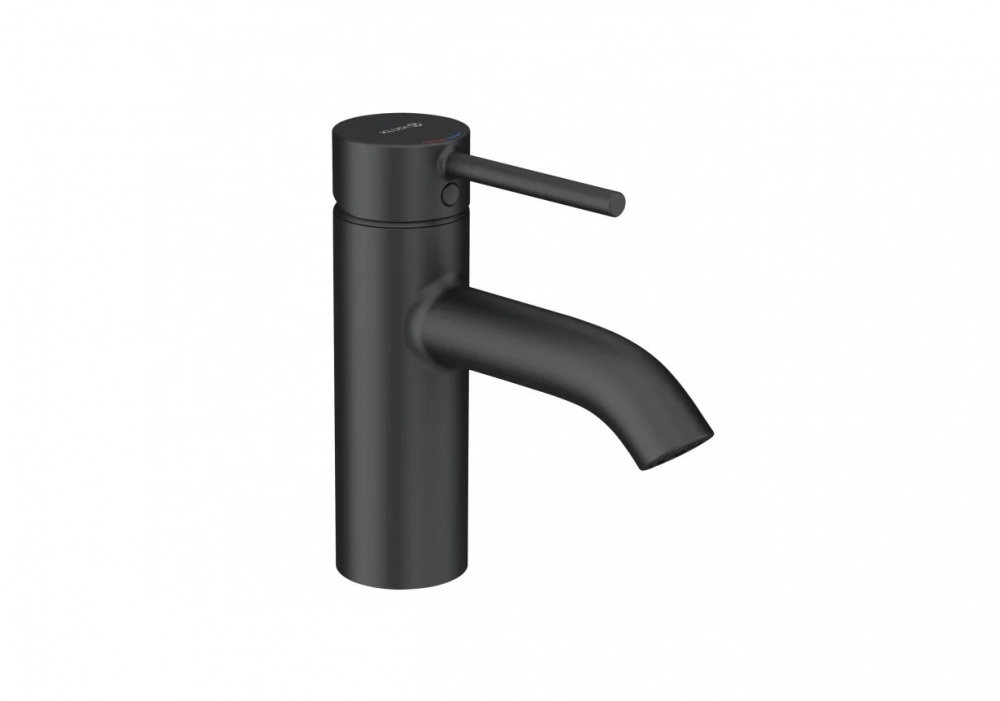 KLUDI BOZZ Смеситель для раковины 75 DN 15, ДК PUSH-OPEN, черный матовый арт. 35014
