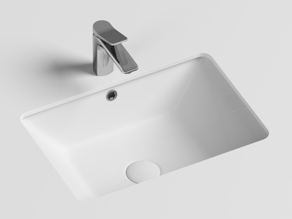CERAMICANOVA Element Раковина встраиваемая снизу с переливом, 550х400х185 мм, белый арт. 62491