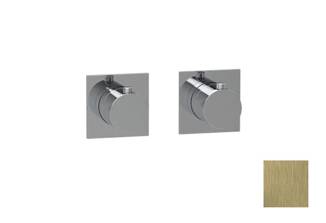 ALMAR MODULAR Внешняя часть термостата для душа на 2 или 3 потребителя, PVD Brushed High Brass арт. 40148