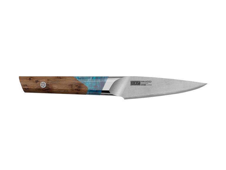 OMOIKIRI Damascus Kuon Нож овощной, 89,5 мм, сталь AUS-10 c обкладками из 66 слоев/дерево арт. 40507