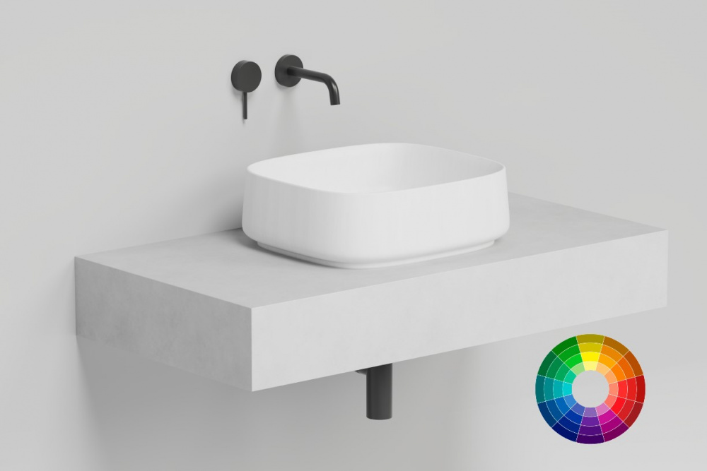 Salini ORIENTE BOWL Раковина накладная 450х405х140 мм, с ДК, S-Sense- RAL глянцевый арт. 36985