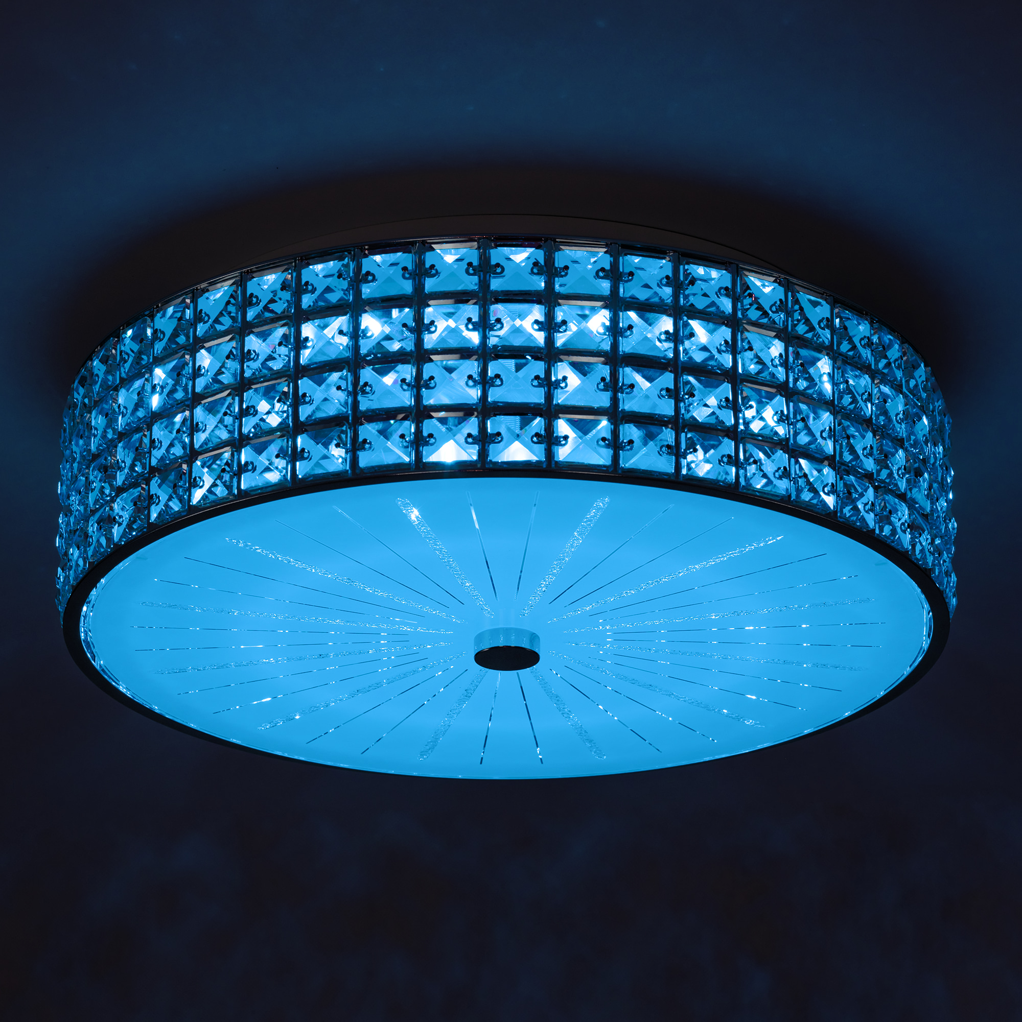 Citilux Портал CL32415G1 LED RGB Люстра хрустальная с пультом Хром арт. 89018