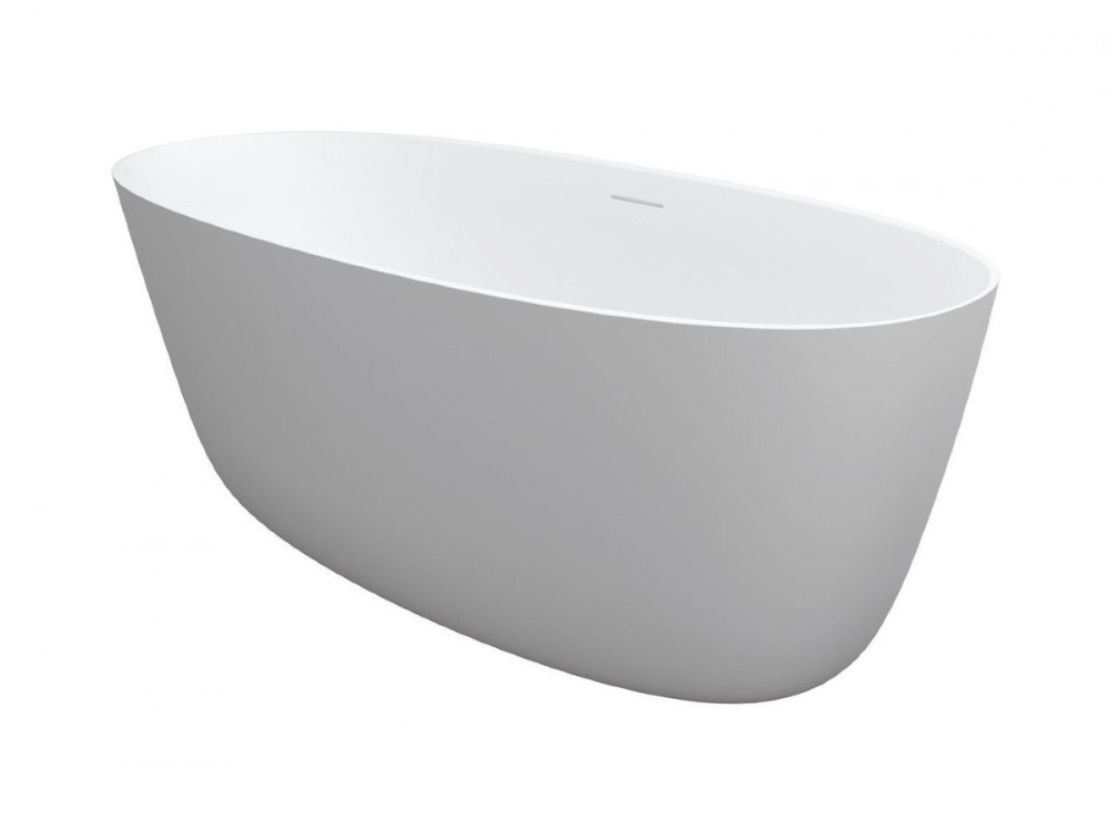 RIHO OVAL Ванна свободностоящая 160x72 см, 222 л, SOLID SURFACE - белый матовый арт. 32053