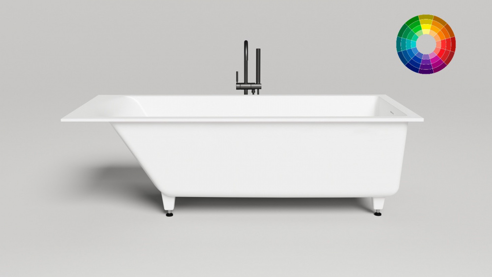 Salini CASCATA KIT Ванна встраиваемая 1796х795х600 мм, S-Stone - RAL матовый/фурнитура белый арт. 32364