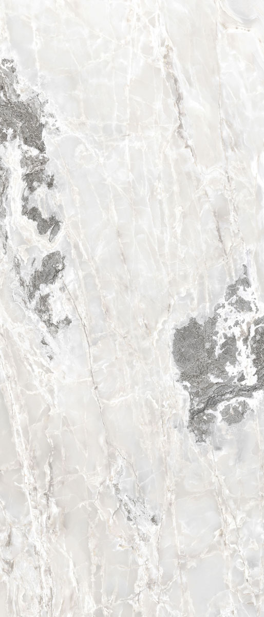 Керамогранит  ONYX&MORE WHITE BLEND GLO 6MM R 120x280 арт. 84014