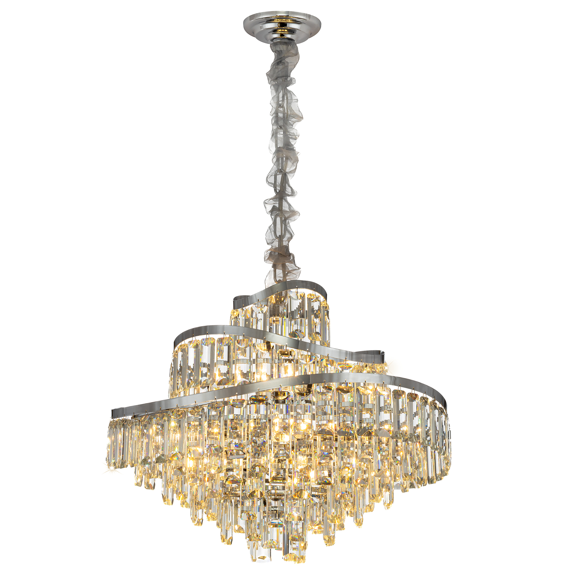 Citilux NAIAD CL315161 Люстра хрустальная подвесная Хром арт. 89517